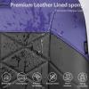 imageCAR PASS Nappa Leather Waterproof Car Seat Covers Full Set 3D Foam Automotive Seat Covers with Rhombic Design Airbag Compatible Universal Fit for Most SUV Truck Sedan Black RedBlack Blue Front