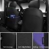 imageCAR PASS Nappa Leather Waterproof Car Seat Covers Full Set 3D Foam Automotive Seat Covers with Rhombic Design Airbag Compatible Universal Fit for Most SUV Truck Sedan Black RedBlack Blue Front