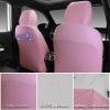 imageCAR PASS Nappa Leather Waterproof Car Seat Covers Full Set 3D Foam Automotive Seat Covers with Rhombic Design Airbag Compatible Universal Fit for Most SUV Truck Sedan Black RedPink White Full Set