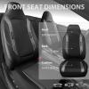 imageCAR PASS Sporty High Back 3D Oxford Waterproof Car Seat Cover Two Front Universal Carbon Fiber Leather Bucket Seat Cover All Weather Airbag Compatible Fit Sports Car SUV Sedan Truck Black GrayBlack Gray