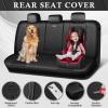 imageCAR PASS Sporty High Back 3D Oxford Waterproof Car Seat Cover Two Front Universal Carbon Fiber Leather Bucket Seat Cover All Weather Airbag Compatible Fit Sports Car SUV Sedan Truck Black GraySolid Black Rear