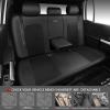 imageCAR PASS Sporty High Back 3D Oxford Waterproof Car Seat Cover Two Front Universal Carbon Fiber Leather Bucket Seat Cover All Weather Airbag Compatible Fit Sports Car SUV Sedan Truck Black GraySolid Black Rear