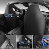 imageCAR PASS Sporty High Back 3D Oxford Waterproof Car Seat Cover Two Front Universal Carbon Fiber Leather Bucket Seat Cover All Weather Airbag Compatible Fit Sports Car SUV Sedan Truck Black GrayBlack