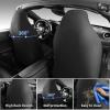 imageCAR PASS Sporty High Back 3D Oxford Waterproof Car Seat Cover Two Front Universal Carbon Fiber Leather Bucket Seat Cover All Weather Airbag Compatible Fit Sports Car SUV Sedan Truck Black GrayBlack and Blue