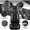 imageCAR PASS Sporty High Back 3D Oxford Waterproof Car Seat Cover Two Front Universal Carbon Fiber Leather Bucket Seat Cover All Weather Airbag Compatible Fit Sports Car SUV Sedan Truck Black GrayBlack