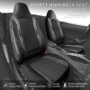 imageCAR PASS Sporty High Back 3D Oxford Waterproof Car Seat Cover Two Front Universal Carbon Fiber Leather Bucket Seat Cover All Weather Airbag Compatible Fit Sports Car SUV Sedan Truck Black GrayBlack Gray