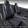 imageCAR PASS Sporty High Back 3D Oxford Waterproof Car Seat Cover Two Front Universal Carbon Fiber Leather Bucket Seat Cover All Weather Airbag Compatible Fit Sports Car SUV Sedan Truck Black GrayBlack and Blue