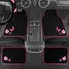image:imageCAR PASS Embroidery Butterfly Steering Wheel Cover and Waterproof Car Floor MatsPink Car Mats 14515inch Steering Wheel Covers Universal Fit for Cars SuvsSedansVanfor Women GirlBlack and PinkBlack and Pink Butterfly