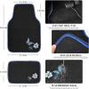 image:imageCAR PASS Embroidery Butterfly Steering Wheel Cover and Waterproof Car Floor MatsPink Car Mats 14515inch Steering Wheel Covers Universal Fit for Cars SuvsSedansVanfor Women GirlBlack and PinkBlack and Blue