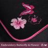 image:imageCAR PASS Embroidery Butterfly Steering Wheel Cover and Waterproof Car Floor MatsPink Car Mats 14515inch Steering Wheel Covers Universal Fit for Cars SuvsSedansVanfor Women GirlBlack and PinkPink Butterfly and Flower