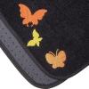 image:imageCAR PASS Embroidery Butterfly Steering Wheel Cover and Waterproof Car Floor MatsPink Car Mats 14515inch Steering Wheel Covers Universal Fit for Cars SuvsSedansVanfor Women GirlBlack and PinkBlack and Orange