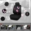 image:imageCAR PASS Embroidery Butterfly Steering Wheel Cover and Waterproof Car Floor MatsPink Car Mats 14515inch Steering Wheel Covers Universal Fit for Cars SuvsSedansVanfor Women GirlBlack and PinkBlack Pink