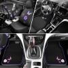 image:imageCAR PASS Embroidery Butterfly Steering Wheel Cover and Waterproof Car Floor MatsPink Car Mats 14515inch Steering Wheel Covers Universal Fit for Cars SuvsSedansVanfor Women GirlBlack and PinkBlack with Purple