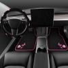 image:imageCAR PASS Embroidery Butterfly Steering Wheel Cover and Waterproof Car Floor MatsPink Car Mats 14515inch Steering Wheel Covers Universal Fit for Cars SuvsSedansVanfor Women GirlBlack and PinkBlack and Pink Butterfly
