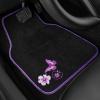 image:imageCAR PASS Embroidery Butterfly Steering Wheel Cover and Waterproof Car Floor MatsPink Car Mats 14515inch Steering Wheel Covers Universal Fit for Cars SuvsSedansVanfor Women GirlBlack and PinkPurple Butterfly and Flower