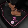 image:imageCAR PASS Embroidery Butterfly Steering Wheel Cover and Waterproof Car Floor MatsPink Car Mats 14515inch Steering Wheel Covers Universal Fit for Cars SuvsSedansVanfor Women GirlBlack and PinkPink Butterfly and Flower