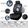 image:imageCAR PASS Embroidery Butterfly Steering Wheel Cover and Waterproof Car Floor MatsPink Car Mats 14515inch Steering Wheel Covers Universal Fit for Cars SuvsSedansVanfor Women GirlBlack and PinkBlack and Blue