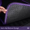 image:imageCAR PASS Embroidery Butterfly Steering Wheel Cover and Waterproof Car Floor MatsPink Car Mats 14515inch Steering Wheel Covers Universal Fit for Cars SuvsSedansVanfor Women GirlBlack and PinkPurple Butterfly and Flower