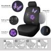 image:imageCAR PASS Embroidery Butterfly Steering Wheel Cover and Waterproof Car Floor MatsPink Car Mats 14515inch Steering Wheel Covers Universal Fit for Cars SuvsSedansVanfor Women GirlBlack and PinkBlack with Purple