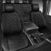 image:imageCAR PASS Leather Seat Covers Memory Foam Leather Car Seat Covers Front Seats Waterproof Universal Fit for Cars SUV Trucks Luxury Comfort Breathable Thick 3D Foam Faux Leather All Black