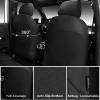 image:imageCAR PASS Leather Seat Covers Memory Foam Leather Car Seat Covers Front Seats Waterproof Universal Fit for Cars SUV Trucks Luxury Comfort Breathable Thick 3D Foam Faux Leather All Black