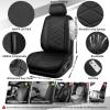 image:imageCAR PASS Leather Seat Covers Memory Foam Leather Car Seat Covers Front Seats Waterproof Universal Fit for Cars SUV Trucks Luxury Comfort Breathable Thick 3D Foam Faux Leather All Black