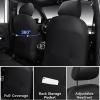 image:imageCAR PASS Luxury Nappa Leather Front Seat Covers Waterproof 3D Foam Seat Covers with Lumbar Support Breathable Auto Seat Cover Airbag Compatible Universal Fit for Sedan SUV Van Truck All Blackblack