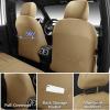 image:imageCAR PASS Luxury Nappa Leather Front Seat Covers Waterproof 3D Foam Seat Covers with Lumbar Support Breathable Auto Seat Cover Airbag Compatible Universal Fit for Sedan SUV Van Truck All Blackbeige