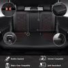 image:imageCAR PASS Luxury Nappa Leather Front Seat Covers Waterproof 3D Foam Seat Covers with Lumbar Support Breathable Auto Seat Cover Airbag Compatible Universal Fit for Sedan SUV Van Truck All Blackblack and red