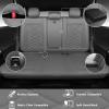image:imageCAR PASS Luxury Nappa Leather Front Seat Covers Waterproof 3D Foam Seat Covers with Lumbar Support Breathable Auto Seat Cover Airbag Compatible Universal Fit for Sedan SUV Van Truck All Blackgray