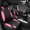 image:imageCAR PASS Waterproof Car Seat Covers Front Seats Only with 5mm Composite EVA Neoprene Car Seat Cover with Separate Headrest Cover Quick Setup Universal Fit for Car SUV TrucksAirbag CompatibleGrayPink Full Sets