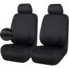 image:imageCAR PASS Waterproof Car Seat Covers Front Seats Only with 5mm Composite EVA Neoprene Car Seat Cover with Separate Headrest Cover Quick Setup Universal Fit for Car SUV TrucksAirbag CompatibleGrayBlack And Black