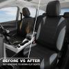 image:imageCAR PASS Waterproof Car Seat Covers Front Seats Only with 5mm Composite EVA Neoprene Car Seat Cover with Separate Headrest Cover Quick Setup Universal Fit for Car SUV TrucksAirbag CompatibleGrayBlack and Gray