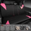 image:imageCAR PASS Waterproof Car Seat Covers Front Seats Only with 5mm Composite EVA Neoprene Car Seat Cover with Separate Headrest Cover Quick Setup Universal Fit for Car SUV TrucksAirbag CompatibleGrayPink Full Sets