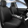 image:imageCAR PASS Waterproof Car Seat Covers Front Seats Only with 5mm Composite EVA Neoprene Car Seat Cover with Separate Headrest Cover Quick Setup Universal Fit for Car SUV TrucksAirbag CompatibleGrayBlack And Black