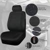 image:imageCAR PASS Waterproof Car Seat Covers Front Seats Only with 5mm Composite EVA Neoprene Car Seat Cover with Separate Headrest Cover Quick Setup Universal Fit for Car SUV TrucksAirbag CompatibleGrayBlack Full Sets