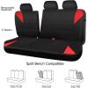 image:imageCAR PASS Waterproof Car Seat Covers Front Seats Only with 5mm Composite EVA Neoprene Car Seat Cover with Separate Headrest Cover Quick Setup Universal Fit for Car SUV TrucksAirbag CompatibleGrayRed full sets