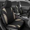 image:imageCAR PASS Waterproof Car Seat Covers Front Seats Only with 5mm Composite EVA Neoprene Car Seat Cover with Separate Headrest Cover Quick Setup Universal Fit for Car SUV TrucksAirbag CompatibleGrayBlack and Beige