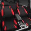 image:imageCAR PASS Waterproof Car Seat Covers Front Seats Only with 5mm Composite EVA Neoprene Car Seat Cover with Separate Headrest Cover Quick Setup Universal Fit for Car SUV TrucksAirbag CompatibleGrayRed full sets