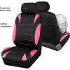 image:imageCAR PASS Waterproof Car Seat Covers Front Seats Only with 5mm Composite EVA Neoprene Car Seat Cover with Separate Headrest Cover Quick Setup Universal Fit for Car SUV TrucksAirbag CompatibleGrayPink Black Front