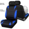 image:imageCAR PASS Waterproof Car Seat Covers Front Seats Only with 5mm Composite EVA Neoprene Car Seat Cover with Separate Headrest Cover Quick Setup Universal Fit for Car SUV TrucksAirbag CompatibleGrayBlue front