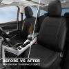 image:imageCAR PASS Waterproof Car Seat Covers Front Seats Only with 5mm Composite EVA Neoprene Car Seat Cover with Separate Headrest Cover Quick Setup Universal Fit for Car SUV TrucksAirbag CompatibleGrayBlack And Black