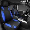 image:imageCAR PASS Waterproof Car Seat Covers Front Seats Only with 5mm Composite EVA Neoprene Car Seat Cover with Separate Headrest Cover Quick Setup Universal Fit for Car SUV TrucksAirbag CompatibleGrayBlue front