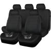image:imageCAR PASS Waterproof Car Seat Covers Front Seats Only with 5mm Composite EVA Neoprene Car Seat Cover with Separate Headrest Cover Quick Setup Universal Fit for Car SUV TrucksAirbag CompatibleGrayBlack Full Sets