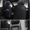 image:imageCAR PASS Memory Foam Car Seat CoversAir Cool Mesh Thick Seat Covers Front SeatsGray Metal Film Leather Seat Cover for CarUniversal Automotive Comfort for Most CarTruckAirbag CompatibleBlackGreyBlackGrey