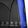 image:imageCAR PASS Memory Foam Car Seat CoversAir Cool Mesh Thick Seat Covers Front SeatsGray Metal Film Leather Seat Cover for CarUniversal Automotive Comfort for Most CarTruckAirbag CompatibleBlackGreyblackblue
