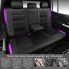 image:imageCAR PASS Memory Foam Car Seat CoversAir Cool Mesh Thick Seat Covers Front SeatsGray Metal Film Leather Seat Cover for CarUniversal Automotive Comfort for Most CarTruckAirbag CompatibleBlackGreyblackpurple
