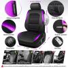 image:imageCAR PASS Memory Foam Car Seat CoversAir Cool Mesh Thick Seat Covers Front SeatsGray Metal Film Leather Seat Cover for CarUniversal Automotive Comfort for Most CarTruckAirbag CompatibleBlackGreyblackpurple