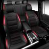 image:imageCAR PASS Memory Foam Car Seat CoversAir Cool Mesh Thick Seat Covers Front SeatsGray Metal Film Leather Seat Cover for CarUniversal Automotive Comfort for Most CarTruckAirbag CompatibleBlackGreyBlackRed