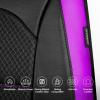 image:imageCAR PASS Memory Foam Car Seat CoversAir Cool Mesh Thick Seat Covers Front SeatsGray Metal Film Leather Seat Cover for CarUniversal Automotive Comfort for Most CarTruckAirbag CompatibleBlackGreyblackpurple
